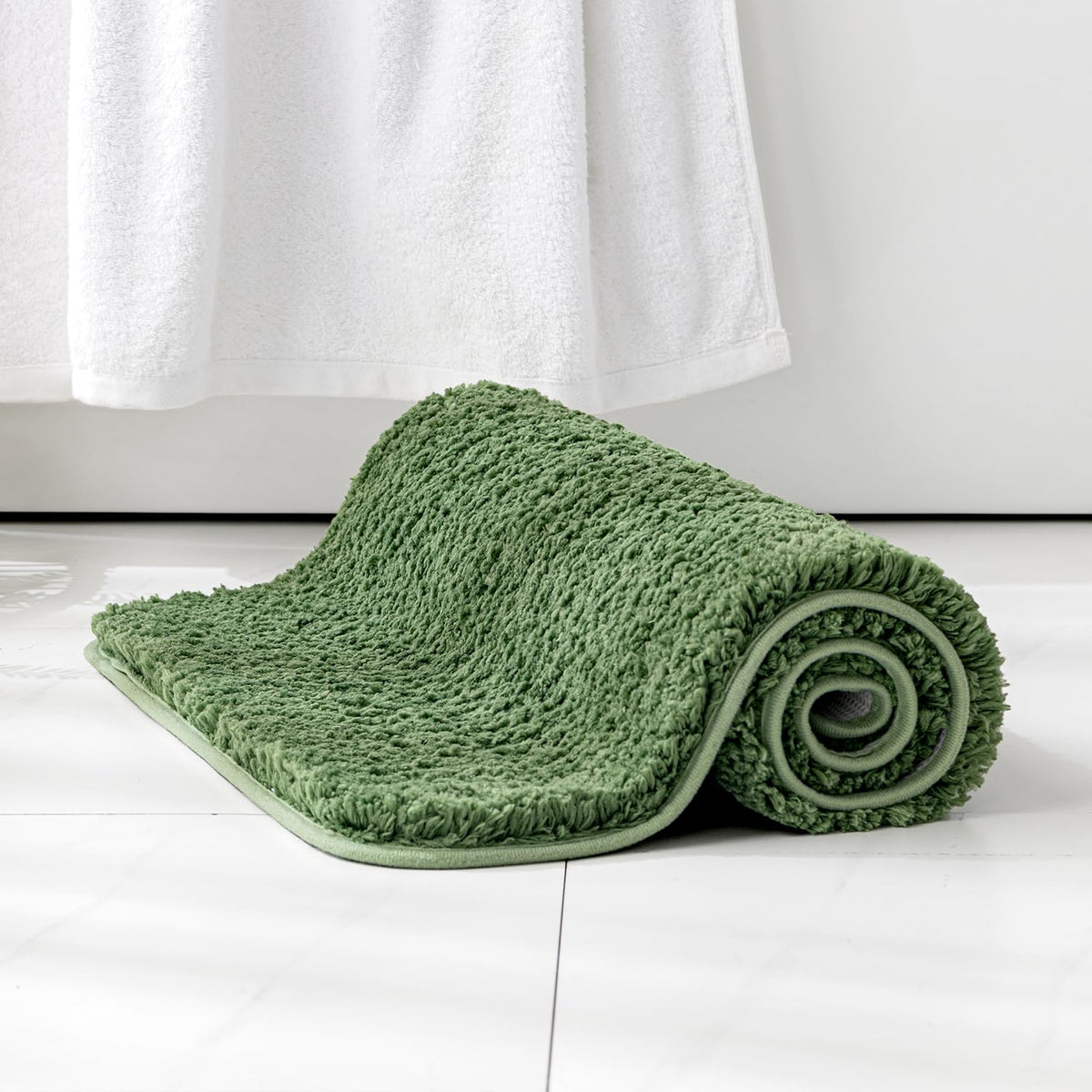 MIULEE Teal Bathroom Rugs Soft Small Microfiber Bath Mat 16x24 Inch