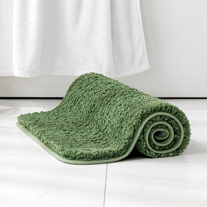 MIULEE Teal Bathroom Rugs Soft Small Microfiber Bath Mat 16x24 Inch