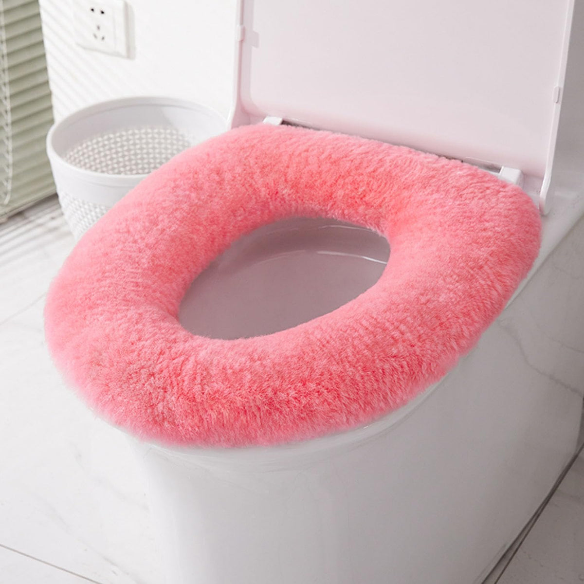 U&M 100% Pure Wool Toilet Seat Cushion Soft Warm