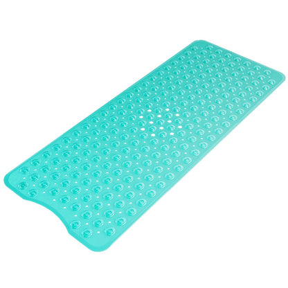 AmazerBath Shower Mat Non Slip 40 x 16 Inches, Bathtub Mat Shower Stall Mats with Suction Cups and Drain Holes, Non Slip Bath Mat for Tub for Elderly & Kids, Clear Blue