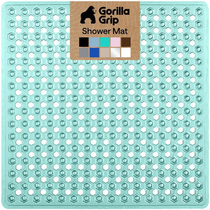 GORILLA GRIP Bath Tub Shower Mat, Bathtub Floor Liner, 35x16 Gray Opaque