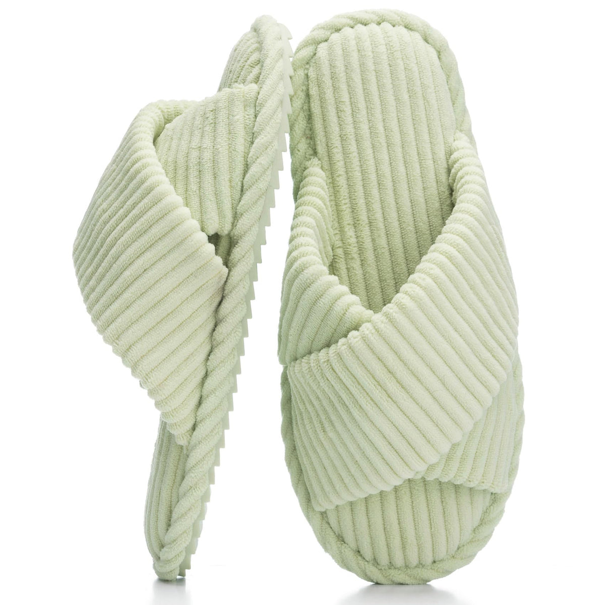 GOEWY Slippers for Women with Memory Foam Open toe House Bedroom Shoes