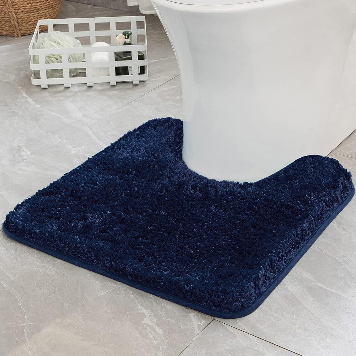 MIULEE Teal Bathroom Rugs Soft Small Microfiber Bath Mat 16x24 Inch