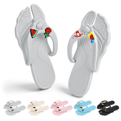 ZOORON Flip Flops for Women Men Travel Slippers Shower Shoes Foldable Bathroom Camp Beach Sandals Lightweight Non-Slip Quick Dry