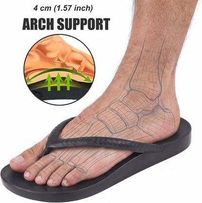Shower Flip Flops with Arch Support for Women Men, Bath Slippers