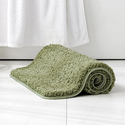 MIULEE Teal Bathroom Rugs Soft Small Microfiber Bath Mat 16x24 Inch