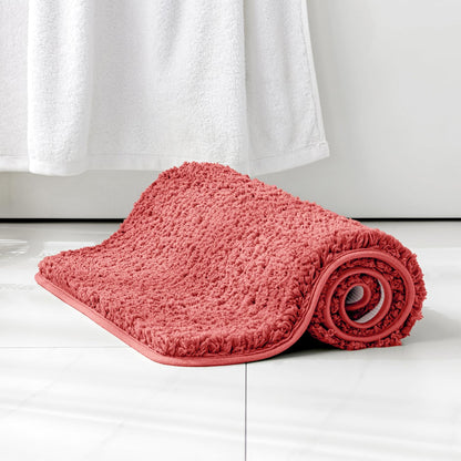 MIULEE Teal Bathroom Rugs Soft Small Microfiber Bath Mat 16x24 Inch