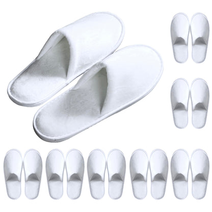 OSTADARRA 6-10 Pairs Spa Slippers, Non Slip Disposable Slippers For Guest