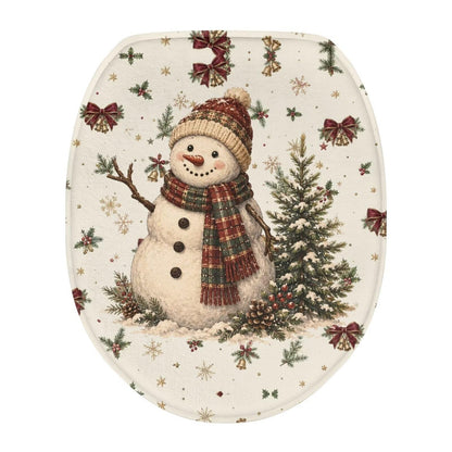 Purple Lavender Elongated Toilet Seat Cover Soft and Absorbent Fabric Toilet Lid Cover Oval Fits Most Standard Lids with Elastic Band for Bathroom Decor Accessories Protective