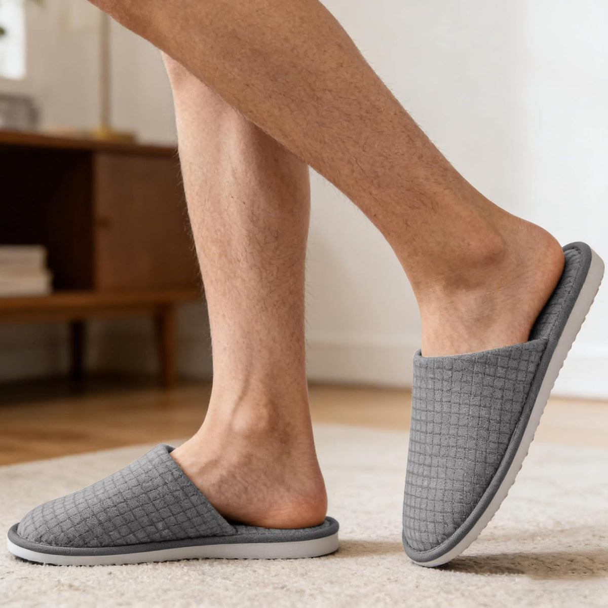 12-20Pairs Disposable Slippers Non Slip Washable for Guest Hotel Travel