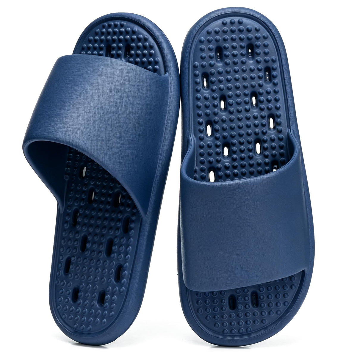 GOEWY Shower Shoes with Drain Holes Massage Granules for Women Men