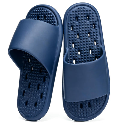GOEWY Shower Shoes with Drain Holes Massage Granules for Women Men
