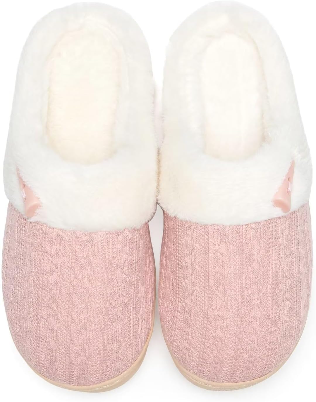 NineCiFun Women's Fuzzy House Slippers Memory Foam Cute Ladies Home Shoes