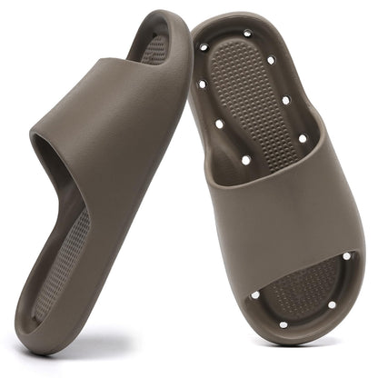 Unisex Arch Support Shower Shoes with Drain Holes Slides