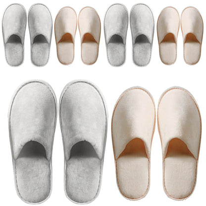 OSTADARRA 6-10 Pairs Spa Slippers, Non Slip Disposable Slippers For Guest