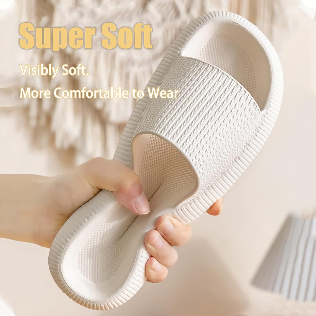 rosyclo Cloud Slippers for Women and Men Cushioned Thick Sole Slide Sandals