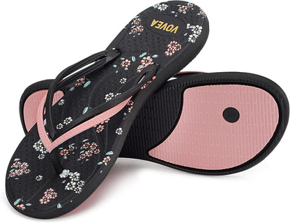 VOVEA Flip Flops For Women Non-Slip Bathroom Shower Shoes Cushion foam Indoor and Outdoor Sandals