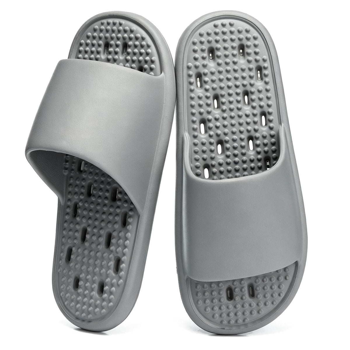 GOEWY Shower Shoes with Drain Holes Massage Granules for Women Men