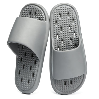 GOEWY Shower Shoes with Drain Holes Massage Granules for Women Men