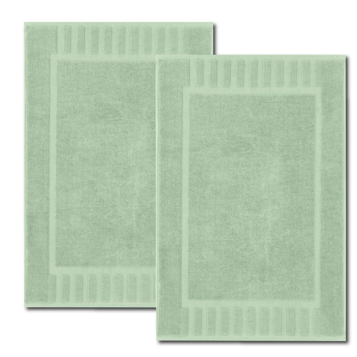 White Classic Luxury Aqua Bath Mats 22x34, 2 Pack, [Not a Bathroom Rug]