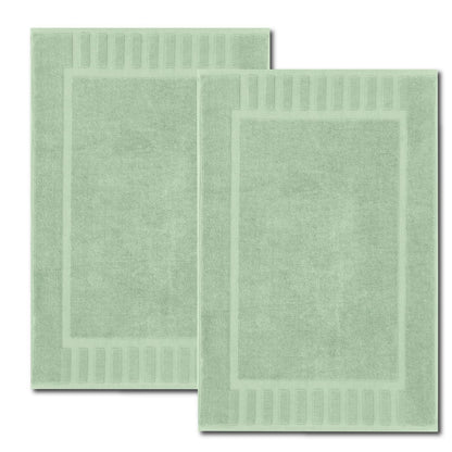 White Classic Luxury Aqua Bath Mats 22x34, 2 Pack, [Not a Bathroom Rug]