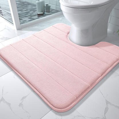 Yimobra Memory Foam Bath Mat, Super Soft Absorbent Bathroom Rug Non Slip, Quick Dry, Machine Washable Floor Carpet for Tub Shower, Home Decor Accessories, 24x17, Cream