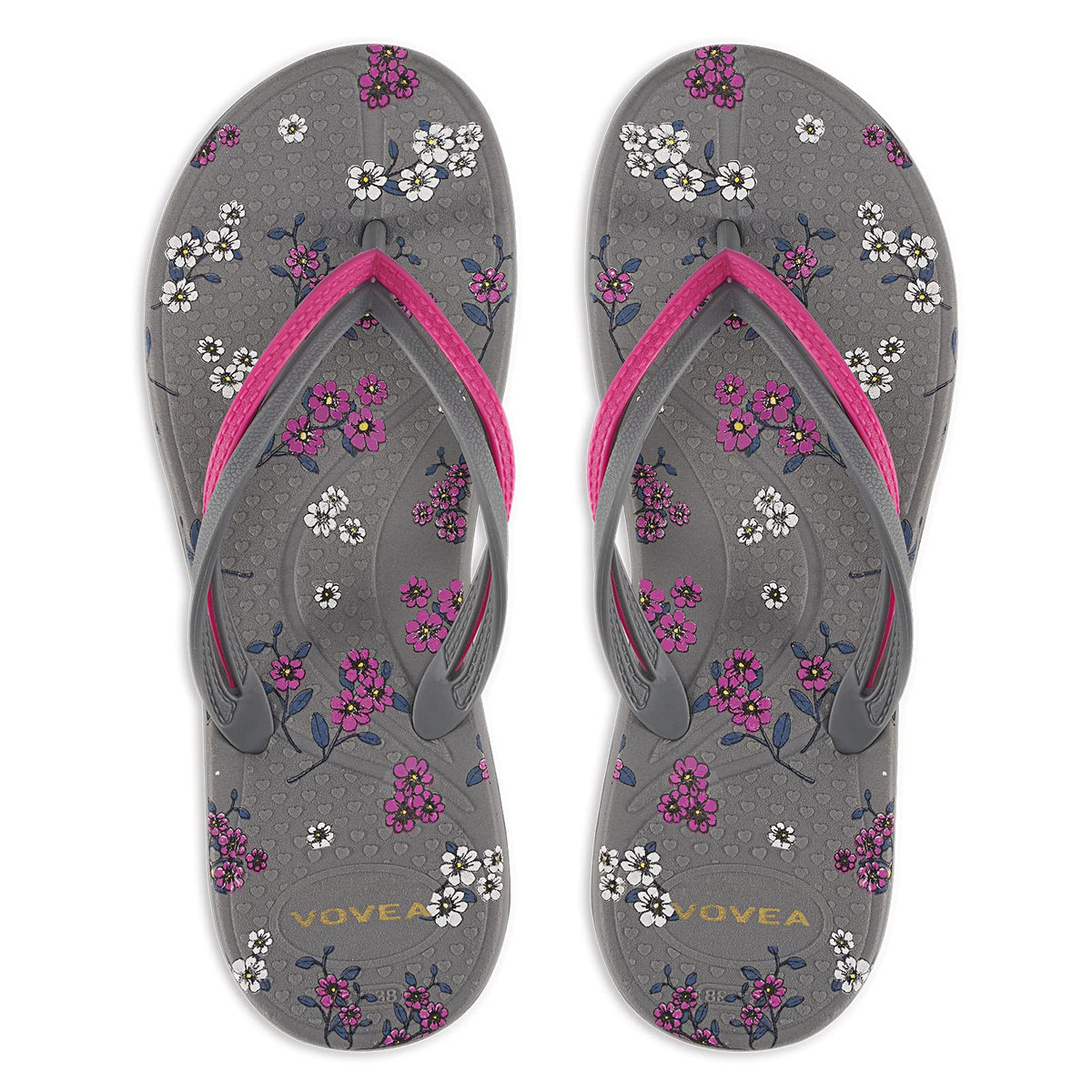 VOVEA Flip Flops For Women Non-Slip Bathroom Shower Shoes Cushion foam Indoor and Outdoor Sandals