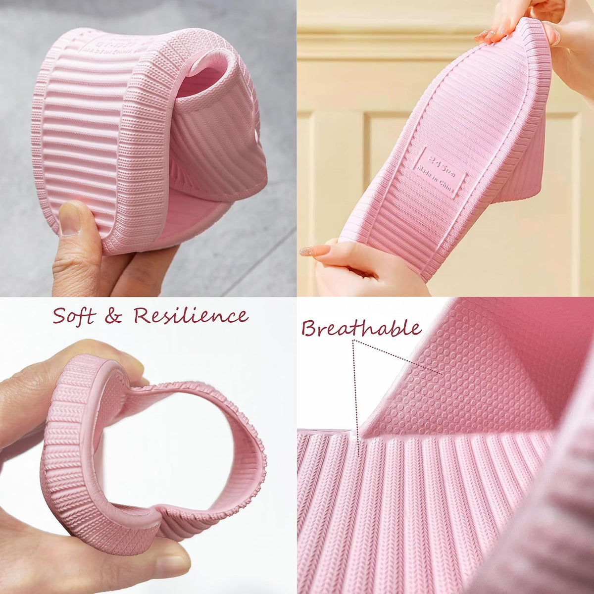 House Slipper for Women Men, Shower Shoes, Fast-Dry Nonslip Slides Sandal