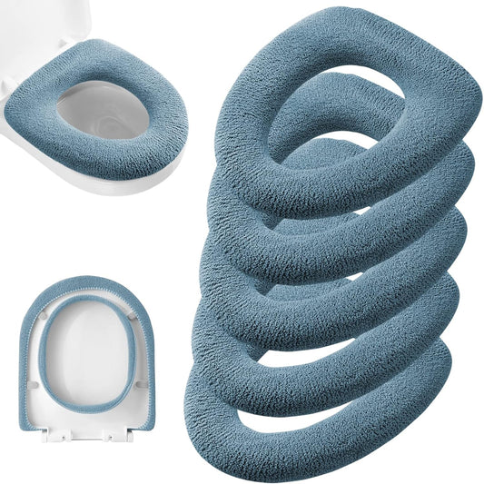 Legigo 5 Pack Toilet Seat Cover, Soft Toilet Seat Warmer Pads for Bathroom