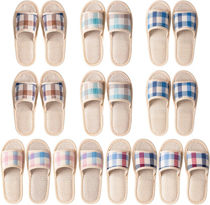 Tessco for you 10 Pairs Open Toe Guest Slippers Washable