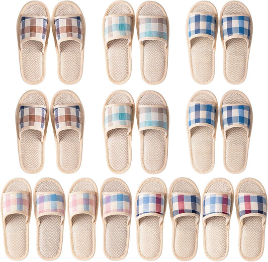 Tessco for you 10 Pairs Open Toe Guest Slippers Washable