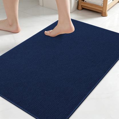 Smiry Ultra Thin Bath Mat 30X20, Non Slip Rubber Washable Bathroom Rugs