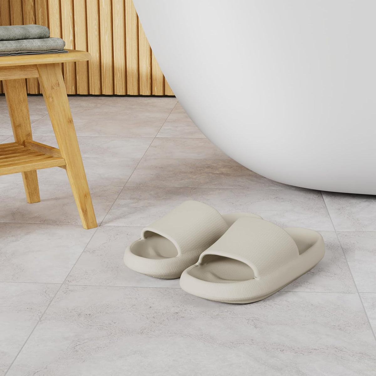 Joomra Pillow Slippers for Women and Men Thick Sole Ultra Cushion Slides