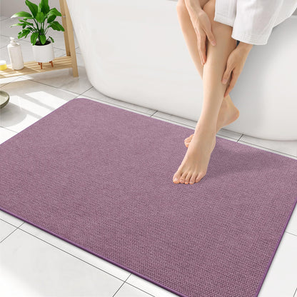 Smiry Ultra Thin Bath Mat 30X20, Non Slip Rubber Washable Bathroom Rugs