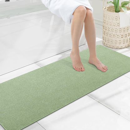 Smiry Ultra Thin Bath Mat 30X20, Non Slip Rubber Washable Bathroom Rugs