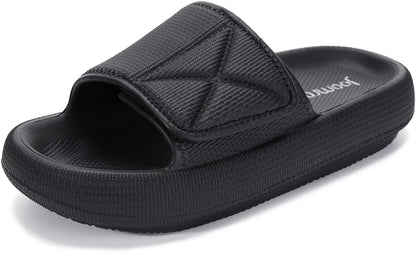Joomra Slides for Women and Men Adjustable Pillow Slippers Diabetic Sandals