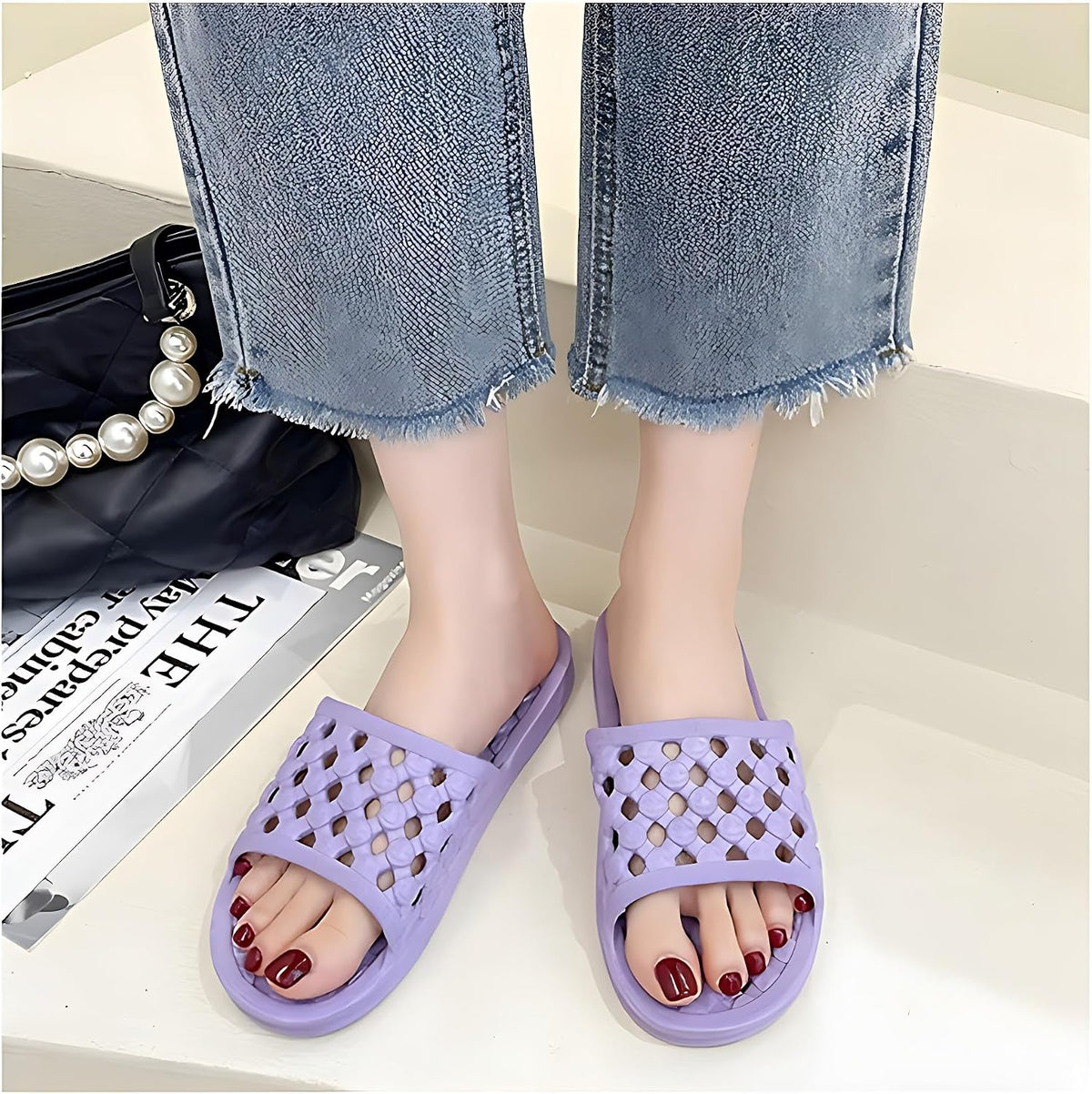 AYYDMY Shower Shoes Unisex Quick Drying Slippers for Women Men