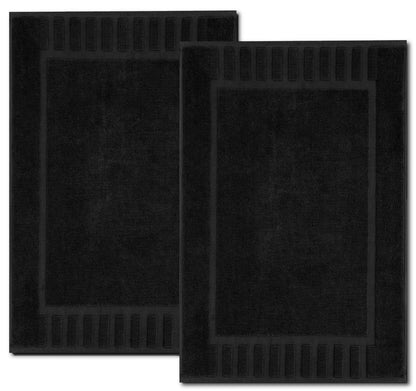 White Classic Luxury Aqua Bath Mats 22x34, 2 Pack, [Not a Bathroom Rug]
