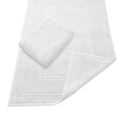 Avalon Towels Beige Bath Mat - 100% Cotton Set of 2 Absorbent Bathmat - Bathroom Mats Quick Dry Bath Mats for Bathrooms (22x34 Inches)