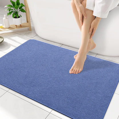Smiry Ultra Thin Bath Mat 30X20, Non Slip Rubber Washable Bathroom Rugs