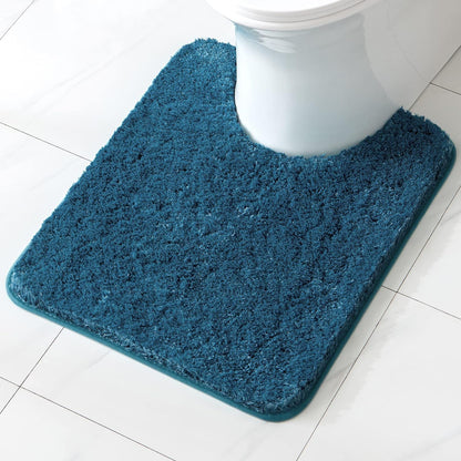 MIULEE Teal Bathroom Rugs Soft Small Microfiber Bath Mat 16x24 Inch