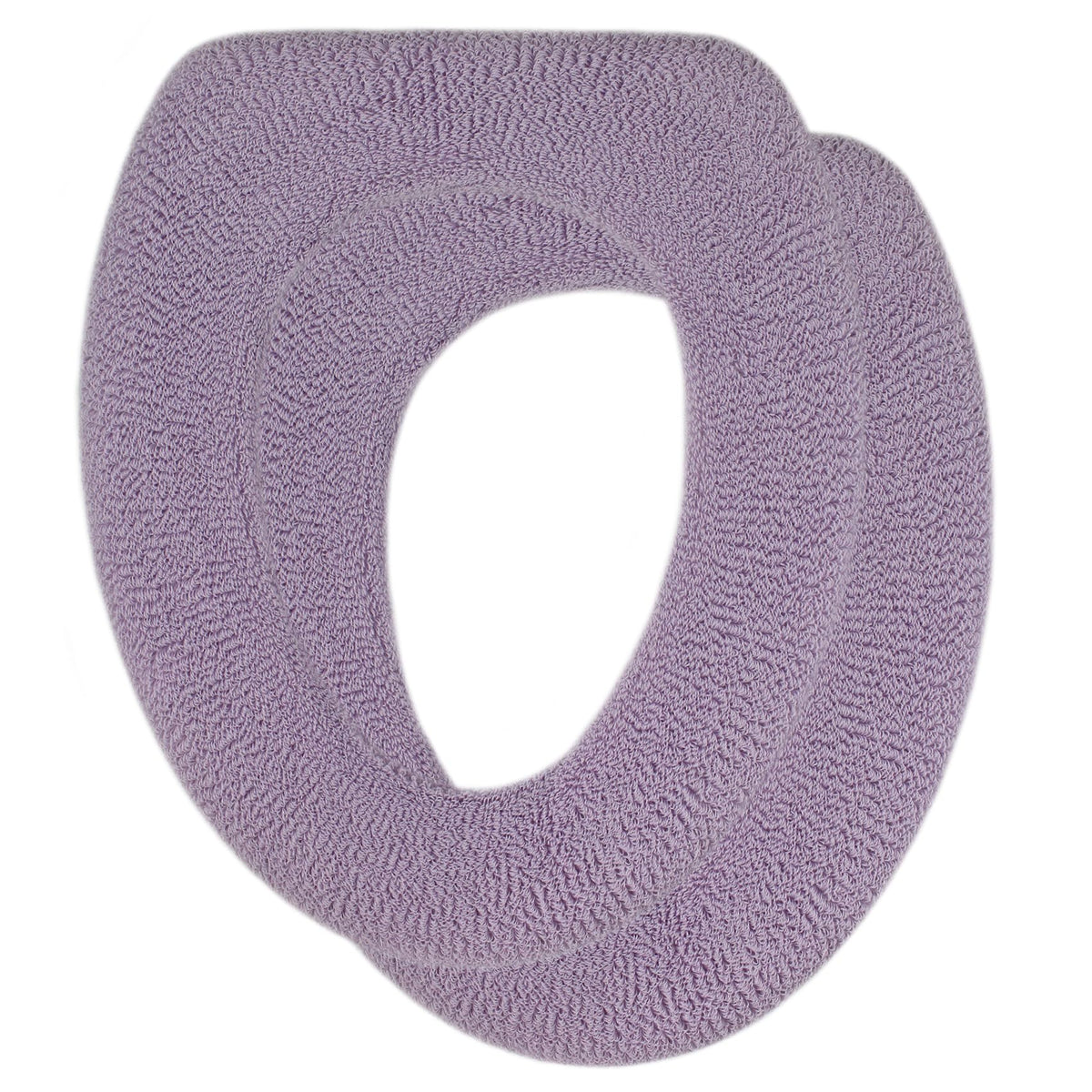 Soft Toilet Seat Cover - Plush & Thick Fabric Toilet Seat Warmer for Round & Elongated 14x18" Toilet Seats - Reusable, Machine-Washable, Easy-Install - Gift-Ready Packaging - Frost Gray