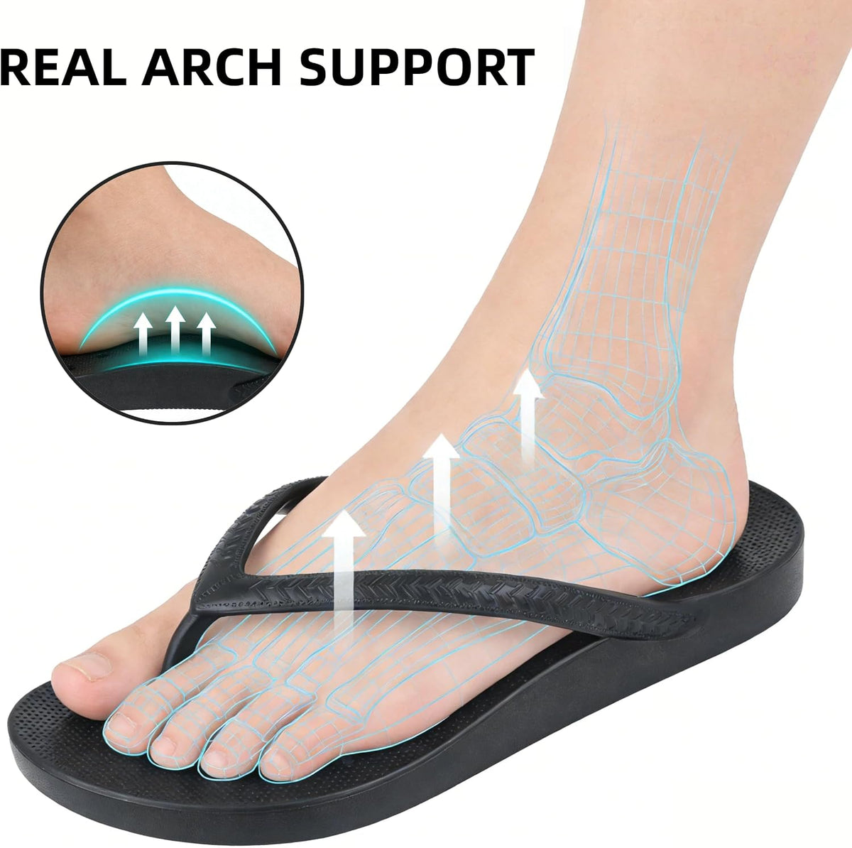 Shower Shoes for Men and Women Non-Slip Arch Support Slippers