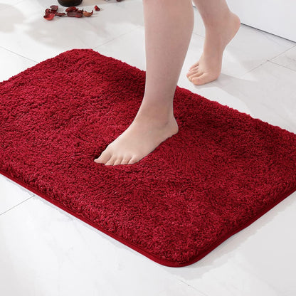MIULEE Teal Bathroom Rugs Soft Small Microfiber Bath Mat 16x24 Inch