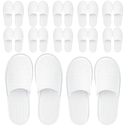 12-20Pairs Disposable Slippers Non Slip Washable for Guest Hotel Travel