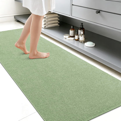 Smiry Ultra Thin Bath Mat 30X20, Non Slip Rubber Washable Bathroom Rugs