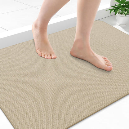 Smiry Ultra Thin Bath Mat 30X20, Non Slip Rubber Washable Bathroom Rugs