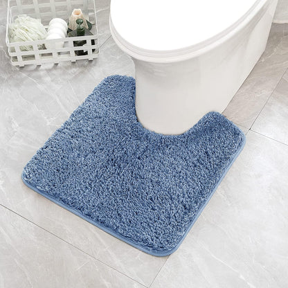 MIULEE Teal Bathroom Rugs Soft Small Microfiber Bath Mat 16x24 Inch