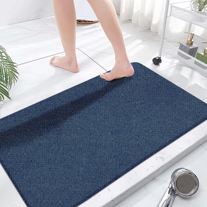 godehone Shower Mats Non Slip Without Suction Cups, PVC Loofah Bathroom Mats, Loofah Mats for Shower and Bathroom, Quick Drying, 15.7× 36 Inch, Grey