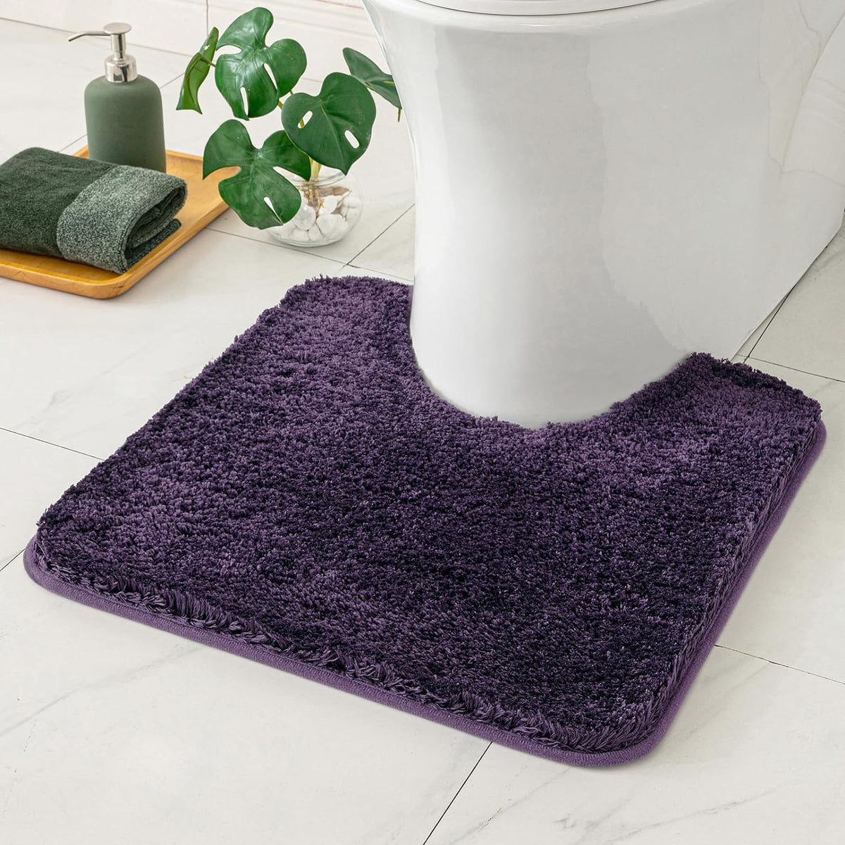 MIULEE Teal Bathroom Rugs Soft Small Microfiber Bath Mat 16x24 Inch